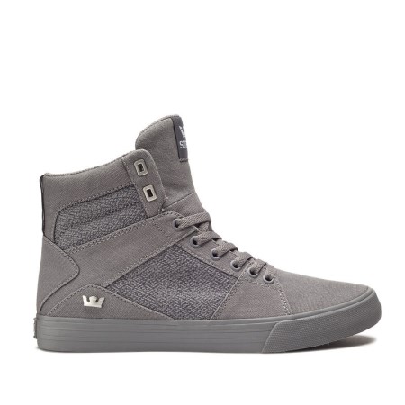 Supra Aluminum Grå Høye Sneakers Herre [NO-9-I812]